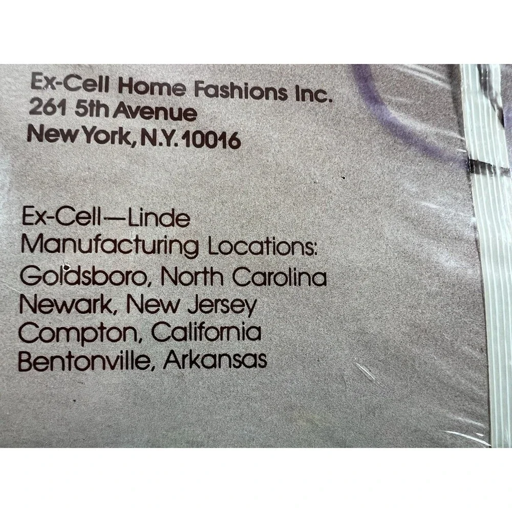 NEW Excell Home Fashions Shower Curtain Pink & White Floral VTG 70